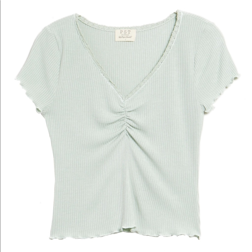 Project Social Tee Sage Cinch Front Rib T-Shirt